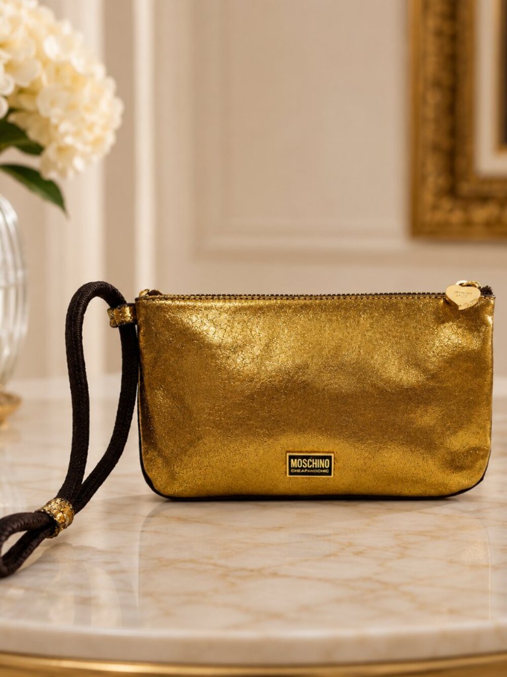 Moschino Cheap & Chic Leather Wristlet